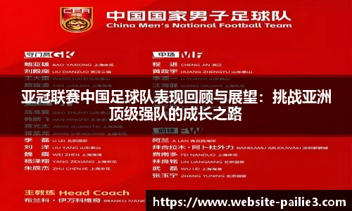 亚冠联赛中国足球队表现回顾与展望：挑战亚洲顶级强队的成长之路